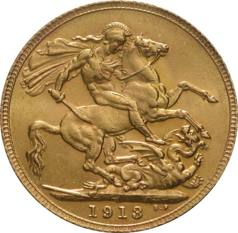 1913 Gold Sovereign - King George V - London