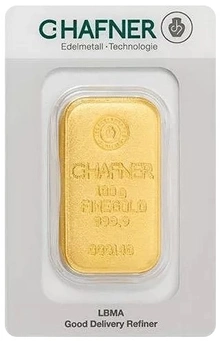 100g C. Hafner Gegoten Goudbaar
