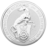 2021 2oz Zilver Munt, White Greyhound of Richmond, Queen's Beast