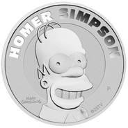 2022 Homer Simpson Tuvalu 1 Ons Zilveren Munt