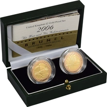 2006 Two Pound Proof Gold Coin Double Set Brunel the Man and his achievements