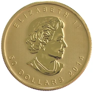 2014 1oz Canadian Maple Gold Coin