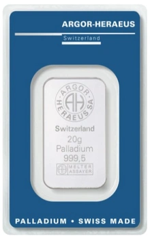 Argor-Heraeus 20 Gram Palladiumbaar