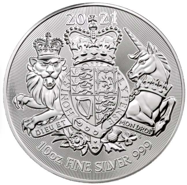 2021 10 Ons Zilveren Royal Arms Munt