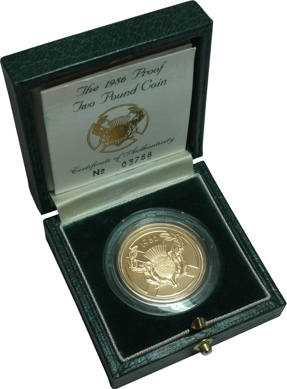 1986 Two Pound Proof Gold Coin: Commonwealth Games Boxed