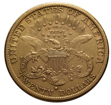 1882 $20 Double Eagle Liberty Head Gold Coin, San Francisco