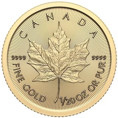2024 1/20 troy ounce gouden Maple Leaf munt