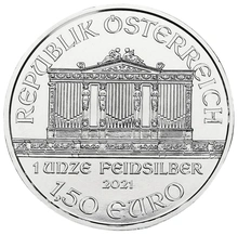 2021 1oz Oostenrijkse Philharmonic Zilveren Munt