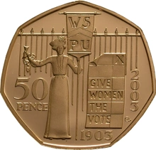 Gold Proof 2003 Fifty Pence Piece - Womens Social and Political Union