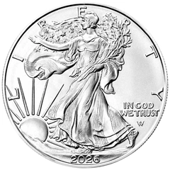 2026 1 troy ounce zilveren American Eagle munt
