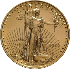 2007 1/2 troy ounce gouden American Eagle munt