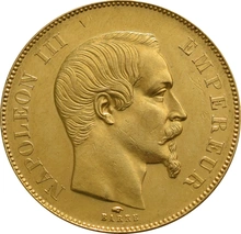50 Franse Frank - Napoleon III (kaal hoofd)