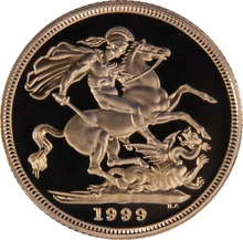 1999 Gold Proof Sovereign Four Coin Set