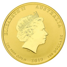 1 troy ounce gouden Lunar munt - Varken - 2019