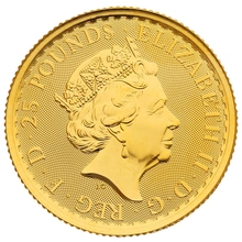 2023 Kwart Ons Queen Elizabeth II Britannia Gouden Munt