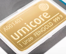 1 troy ounce goudbaar Umicore