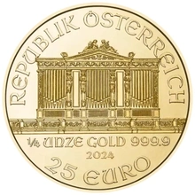 2024 Kwart Ons Oostenrijkse Gouden Philharmonic Munt