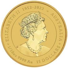 2024 1/10oz Perth Mint Jaar van de Draak Gekleurde Gouden Munt