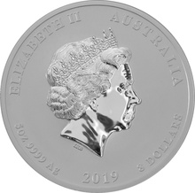 5 troy ounce zilveren Lunar munt - Varken - 2019