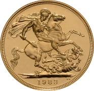 1983 Gold Sovereign - Elizabeth II Decimal head - Proof No box