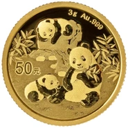 2025 3g Gouden Chinese Panda Munt