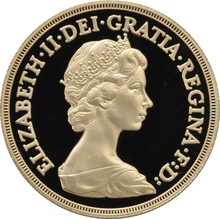 1980 Proof £5 Gold Coin (Quintuple Sovereign) - no Box or cert