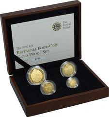 2010 Proof gouden Britannia 4-munten set in doos