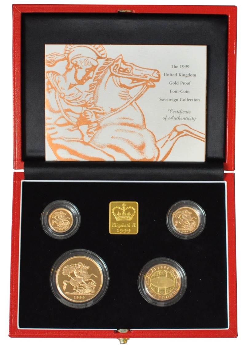 1999 Gold Proof Sovereign Four Coin Set