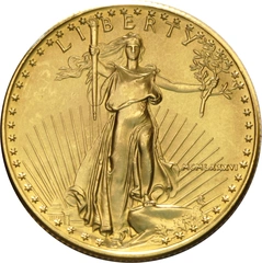 1986 1/2 troy ounce gouden American Eagle munt