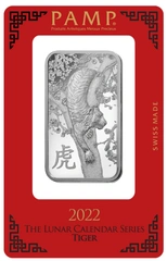 2022 1 troy ounce zilverbaar PAMP Suisse Year of the Tiger
