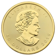 1 troy ounce gouden Maple Leaf munt - 2019
