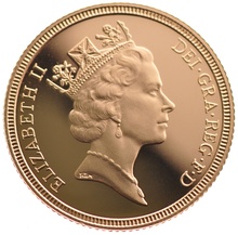 1995 Gold Sovereign - Elizabeth II Third head - Proof No box