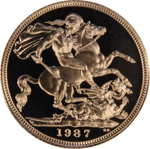 Gold Proof 1987 Sovereign Boxed