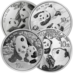 Zilveren Chinese Panda munten