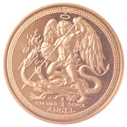 1/4 Ons Gouden Isle of Man Angel