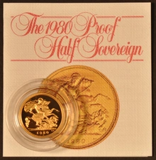 Gold Proof 1980 Half Sovereign Boxed