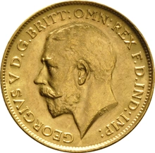 1915 Gold Half Sovereign - King George V - M