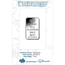 50 gram platinabaar PAMP