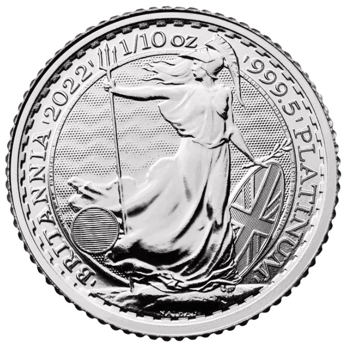 2022 1/10 Ons Platina Britannia Munt