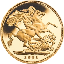 Gold Proof 1991 Sovereign Boxed