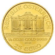 1/4 troy ounce gouden Philharmoniker munt - 2021