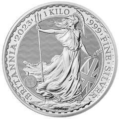 2023 1 kilogram zilveren Britannia munt Elizabeth II