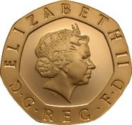Gold Twenty Pence Piece
