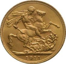 1911 Gouden Sovereign Munt- Koning George V - Londen
