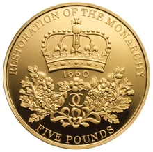 2010 - £5 Gold Proof Coin, Restoration of the Monarchy