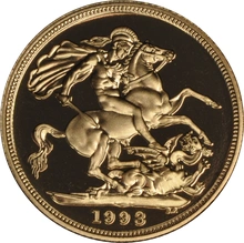 Gold Proof 1993 Sovereign Boxed