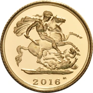 Half Sovereign Elizabeth II Fifth Head 2016 - Present
