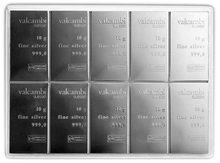 10 x 10 gram zilverbaar - CombiBar