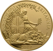 2007 Proof Britannia Gold 4-Coin Boxed Set
