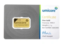 2,5 gram goudbaar - Umicore